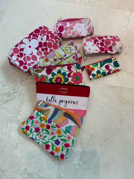 Clinique Handbags - 9 Fun, Clinique x kate spade 'Hello, Gorgeous' Pink &  Cosmetic Pouch Sets NWOT